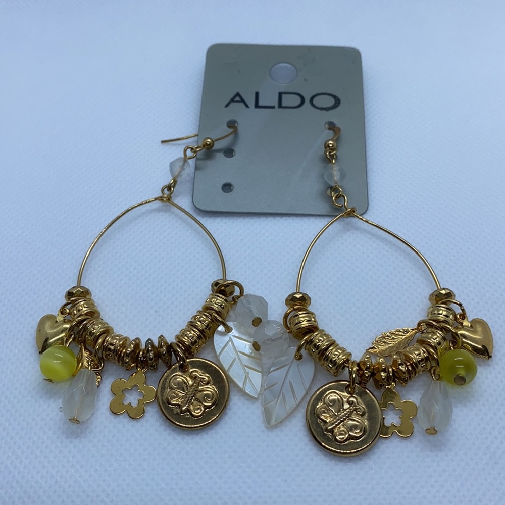 NWT Aldo Hoops Chandelier Carm Earrings